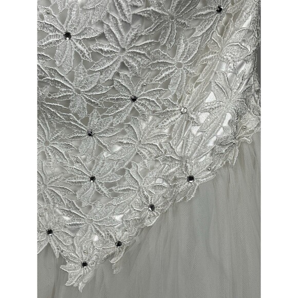 Wedding‎ Dress Ball Gown Off Shoulder Vintage 90s White Tulle Layers Princess 6 - Picture 9 of 12